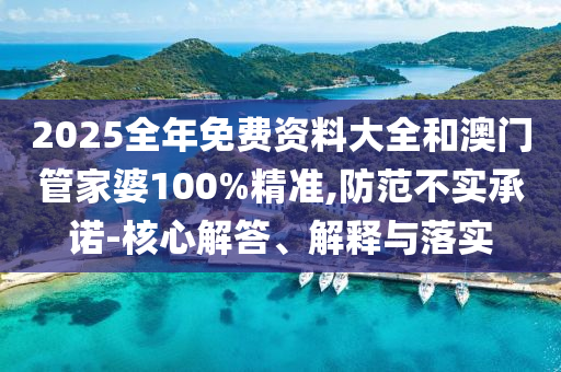 2025全年免费资料大全和澳门管家婆100%精准,防范不实承诺-核心解答、解释与落实
